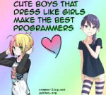 Cute boys that dress like girls make the best programmers.png