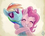 71131-artist-whitediamondscutehuggingPinkiePieRainbowDash.jpg