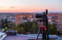 pro dslr on tripod in evening roof photoshoot 2.2.jpg