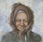 Russian Babushka,pastel on paper,20 x 20 