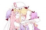 Konachan.com - 242677 2girls blondehair blush breasts hat k[...].jpg